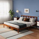 AVENCO SOLID WOOD PLATFORM BED FRAME 12" KING SIZE F14003B-K12 - WALNUT BROWN - Like New