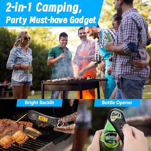 Biison Instant Read Meat Thermometer, Gauge, Water Resistance, For Grilling - Like New