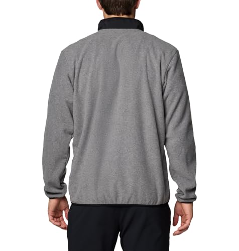 COLUMBIA MEN'S DISCONTINUED SEQUOIA GROVE HALF ZIP FLEECE- M, CITY GRAY/BLACK - Brand New