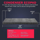 Ductless HVAC Equipment Pad Mini Split AC Condenser Base (Grey 18x38x3) - Brand New