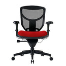 WORKPRO QUANTUM 9000 SERIES ERGONOMIC MESH MID-BACK CHAIR BLACK/CHERRY - Like New
