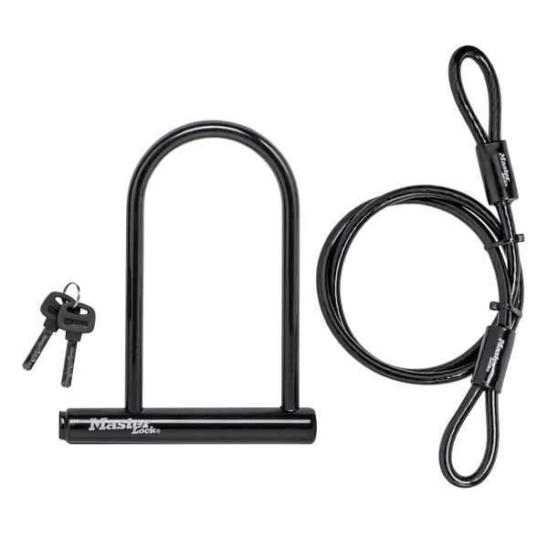 MASTER LOCK 7.25" U LOCK,LOOPED END CABLE 7-1/4 "U LOCK + - Scratch & Dent