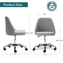 SMUG HOME OFFICE DESK CHAIR ADJUSTABLE WITH WHEELS ARMLESS - DARK GRAY - Like New