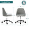 SMUG HOME OFFICE DESK CHAIR ADJUSTABLE WITH WHEELS ARMLESS - DARK GRAY - Like New