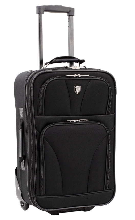 Travelers Club Bowman Expandable Luggage, Black, 3-Piece Set EVA-86303 - Like New