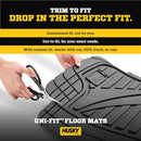 HUSKY LINERS UNI-FIT UNIVERSAL AUTOMOTIVE FLOOR MATS, 4PCS - BLACK - Brand New