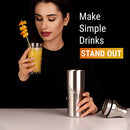 Lexenic 24oz Cocktail Shaker, Insulated Double Wall, No Stuck Twist - Silver - Like New