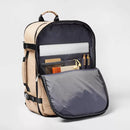 OPEN STORY 35L TRAVEL BACKPACK-OPEN STORY COLLEGE BOOK BAG 17" - BEIGE - Like New