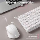 DARKFLASH WIRELESS MECHANICAL KEYBOARD AND MOUSE COMBO DF-GK104-N1WT-WHITE - Like New