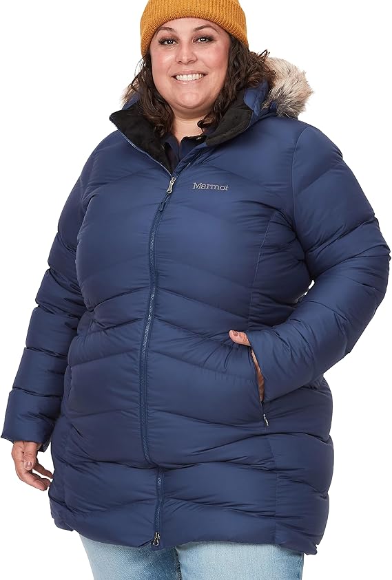 MARMOT WOMEN'S MONTREAL MIDTHIGH LENGTH DOWN PUFFER CT PLUS 2XL ARCTIC NAVY PLUS - Brand New