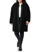 AMAZON ESSENTIALS WOMEN'S OVERSIZED TEDDY SHERPA COAT - SIZE: WOMEN XXL - BLACK - Brand New