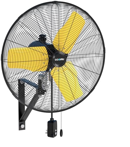 9000 CFM 24" Outdoor Oscillating Wall Fan, High Velocity 3-Speed Waterproof - Like New