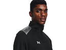 1360712 UNDER ARMOUR MENS COMMAND 1/4 ZIP FLEECE BLACK XL - Like New