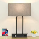 BESLOWE 16.1'', 3-WAY DIMMABLE TOUCH CONTROL TABLE LAMP- GRAY - Like New