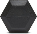 AMAZON BASICS RUBBER HEX DUMBBELL HAND WEIGHT - 20LB - BLACK - Like New