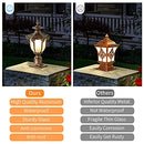 LONEDRUID Outdoor Post Light Fixture Bronze Retro Exterior 3 inch B0872YBKBR - Brand New