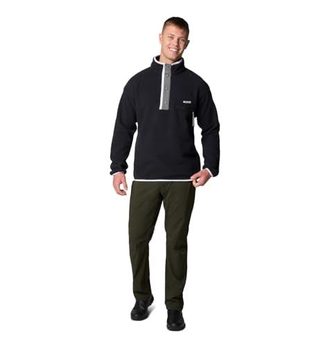 COLUMBIA MEN'S HELVETIA II HALF SNAP FLEECE - SIZE: MEN XL - BLACK - Brand New