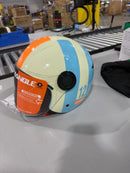 TRIANGLE DOT APPROVED RETRO 3/4 OPEN FACE MOTORCYCLE HELMET MOTORBIKE SMALL - Like New