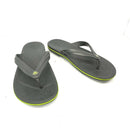 CROCS CROCBAND FLIP SANDALS MENS - SIZE: MEN 10 - GRAPHITE/VOLT GREEN - Brand New