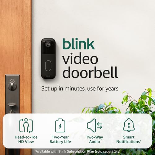 Blink Video Doorbell (newest model) – Head-to-toe HD view, two-year battery life - Like New