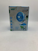 MED USB RECHARGEABLE MINI COOLING FAN MED-198 - WHITE/BLUE - Like New