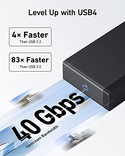 ANKER 568 USB-C DOCKING STATION 11-IN-1 HUB 100W CHARGE 40GBPS A8399 - GRAY - Like New