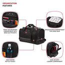 SwissGear Apex Duffle Bag for Travel Gym Bungee-Cord System SA9000 - Black Dobby - Brand New