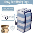 VENO 8 PACK HEAVY DUTY MOVING BAGS WITH BACKPACK STRAPS, ZIPPERS - CLEAR - Brand New