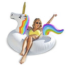 GOFLOATS UNICORN POOL FLOAT PARTY TUBE OFFICIAL PRODUCT - UNISORN - WHITE - Brand New