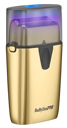 BYLISS PRO BABYLISSPRO UVFOIL UV-DISINFECTING METAL DOUBLE-FOIL SHAVERS - GOLD - Like New