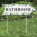 Big Dot Happiness Boho Botanical Wedding Bathroom Signs Greenery Wedding Sign - Like New