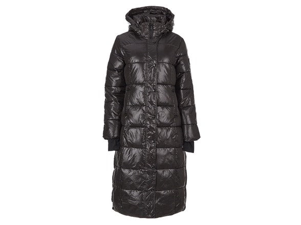 OLA1463H STEVE MADDEN WOMEN LONG PUFFER - SIZE S - BLACK - Brand New