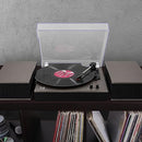 MPK Bluetooth Record Player Turntable HiFi System Bookshelf Speakers Grey Cloth - Brand New