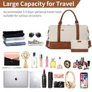 GAYUAPEIA WOMEN'S WEEKENDER BAG TRAVEL DUFFEL ON CARRY-ON BROWN/BEIGE - Like New