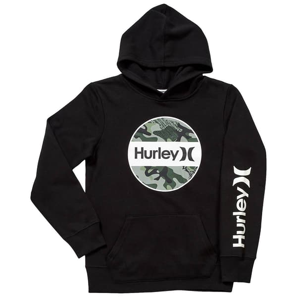 HURLEY BOYS PULLOVER HOODIE - BLACK - SIZE: YOUTH M - BLACK - Brand New