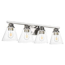 hykolity 4 Light Bathroom Light Vanity Light Fixtures E26 Bulb Base - Nickel - Brand New