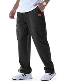 CANGHPGIN MENS CASUAL RELAXED FIT OUTDOOR HIKING PANTS - SIZE LARGE - BLACK - Brand New