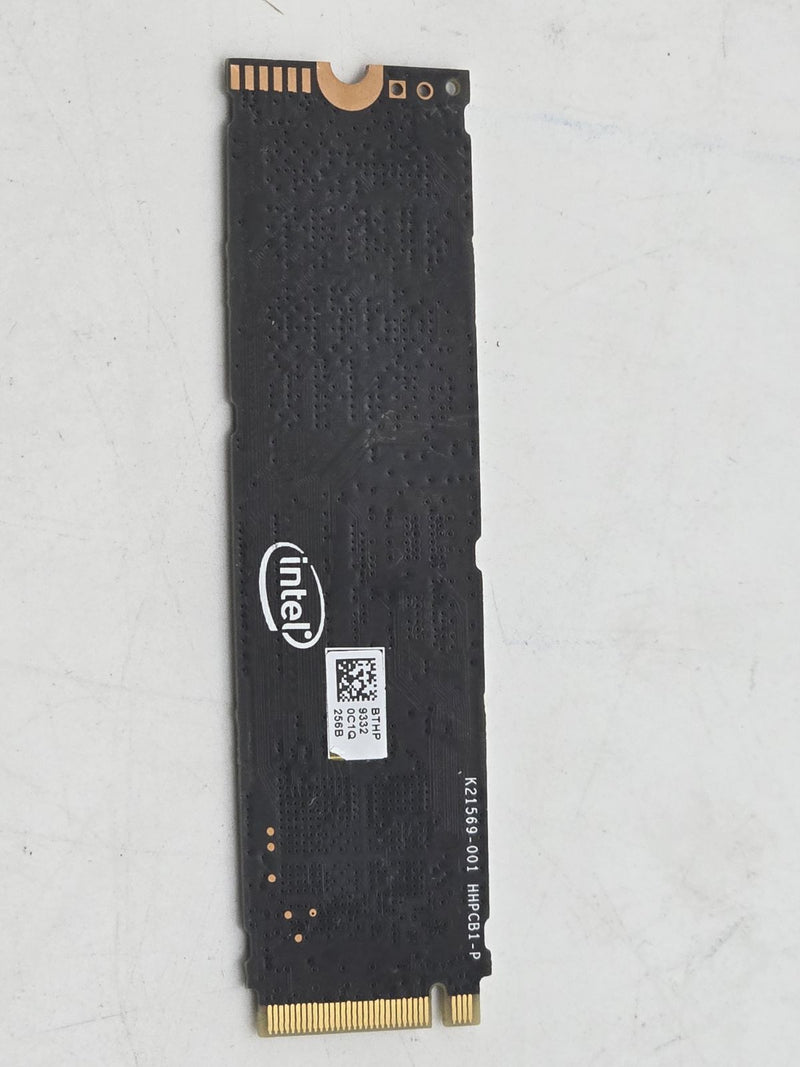 INTEL 256GB NVME PCIE M.2 SOLID STATE DRIVE - BLACK - Like New