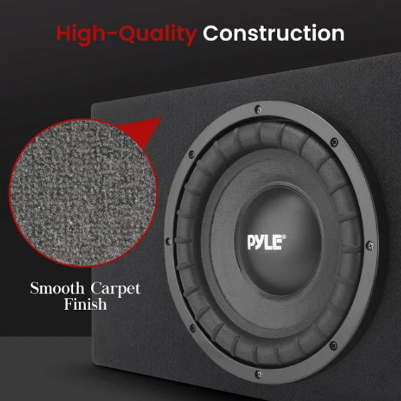 Pyle Slim Subwoofer Box System 600 Watts PSBS12 - Black Like New