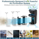 Vhoiu 2 Pack Air Purifiers 600ft² Quiet Night Light Whole House KJ50 - BLACK - Like New