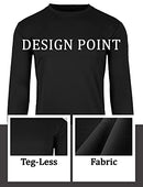 GALAXY BY HARVICE MEN'S LONG SLEEVE MOISTURE-WICKING TEE - LARGE - BLACK - Brand New