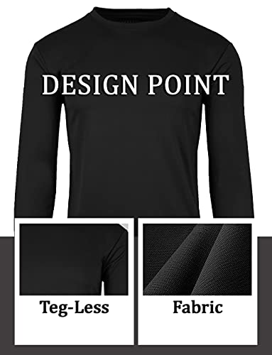 GALAXY BY HARVICE MEN'S LONG SLEEVE MOISTURE-WICKING PERFORMANCE CREW NECK TEE - Brand New