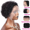 YKHJH 13x4 SHORT CURLY HUMAN HAIR WIGS PIXIE CUT WIG HUMAN HAIR 6 INCH - BLACK - Brand New