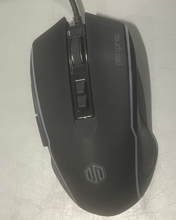 PERIPHIO LED WIRED GAMING MOUSE - BLACK - Like New