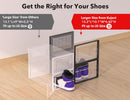 FKPRORJV LARGE SHOE STORAGE BOXES ORGANIZERS CLEAR PLASTIC STACKABLE 12 PK BLACK - Like New