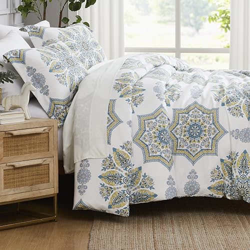 Southshore Fine Living Inc. Oversized Infinity Aqua Queen Duvet Cover Set - Like New