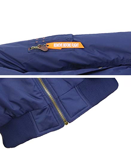 GALAXY BY HARVIC SPIRE BY GALAXY FLIGHT JACKET, NAVY, SIZE 2X-LARGE - Brand New