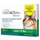 TEVRAPET FIRSTACT PLUS FLEA AND TICK TOPICAL FOR CATS 3 DOSE WATERPROOF Like New