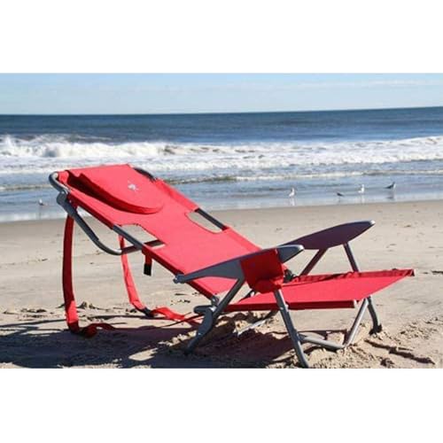 OSTRICH ON YOUR BACK BACKPACK BEACH CHAIR WITH FACE HOLE OYB-1003R - RED - Brand New