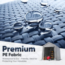 GENERIC 6X8FT CARPORT SHELTER WITH ROLL-UP MESH WINDOWS & REINFORCED FRAME,BLACK - Like New
